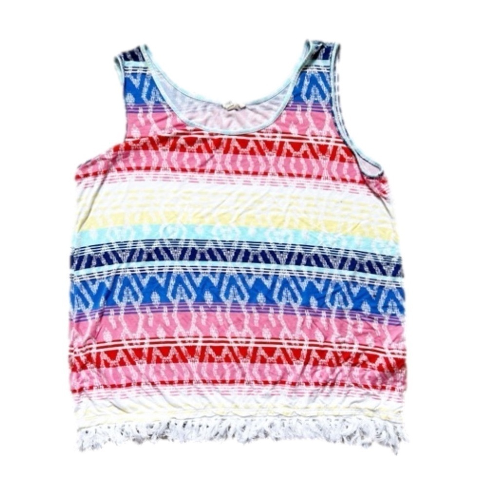 Tribal Jeans Vibrant Fringe Lightweight Tank Top Bundle and Save
